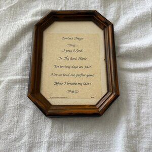 Vintage Golf & Bowling Wall Decor + Wood Frame